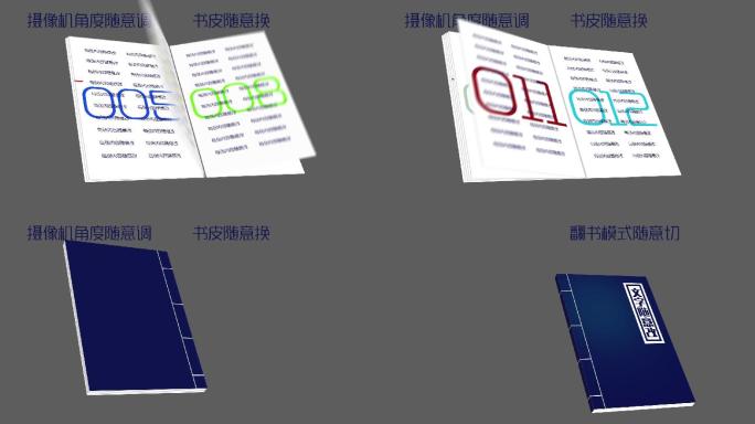 翻书翻页古书AE模板全部随意修改