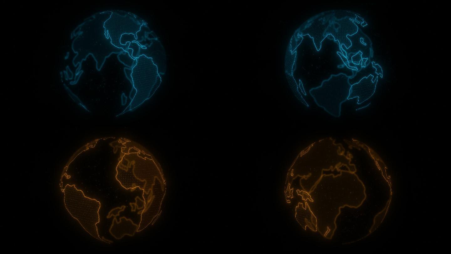 科技感地球旋转动画