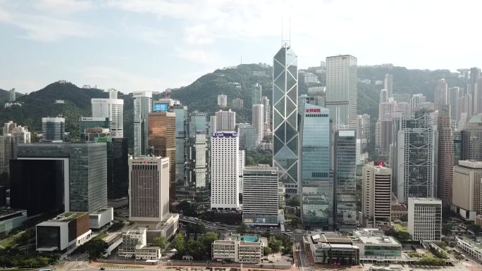 香港大厦大楼商场航拍超清镜头合集