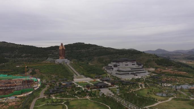 4K-log原素材-尼山圣镜景区航拍