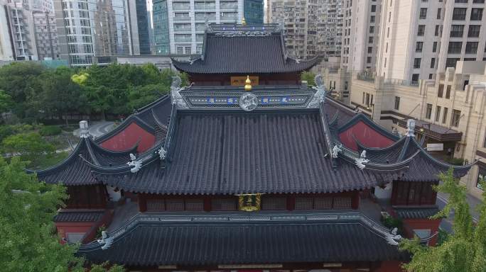 4K原素材-航拍上海白云观古建筑
