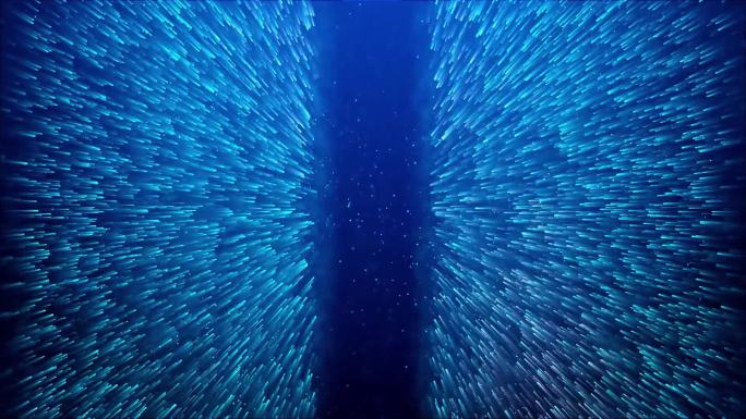 56蓝色海洋粒子转动背景
