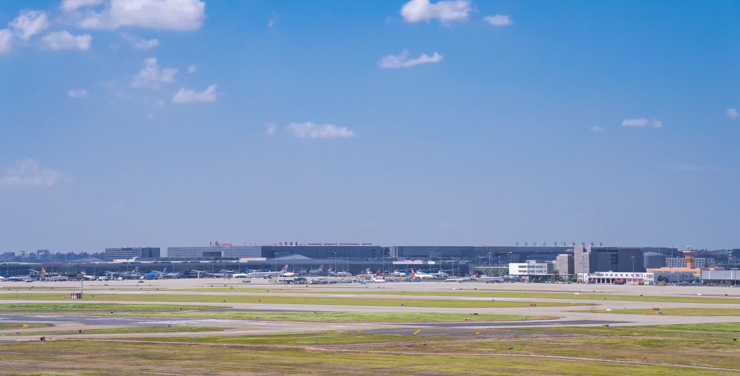 上海虹桥机场延时空镜