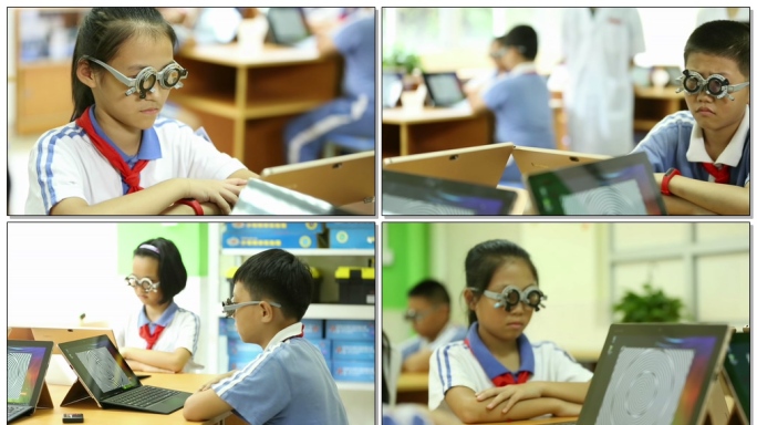 学生爱眼护眼测试眼睛保护视力