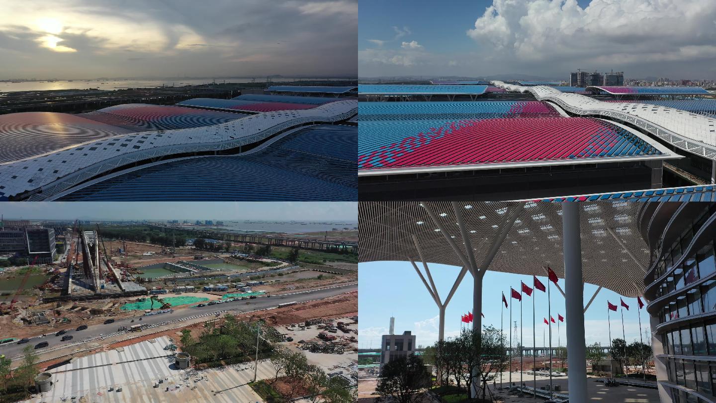 深圳国际会展中心航拍屋面