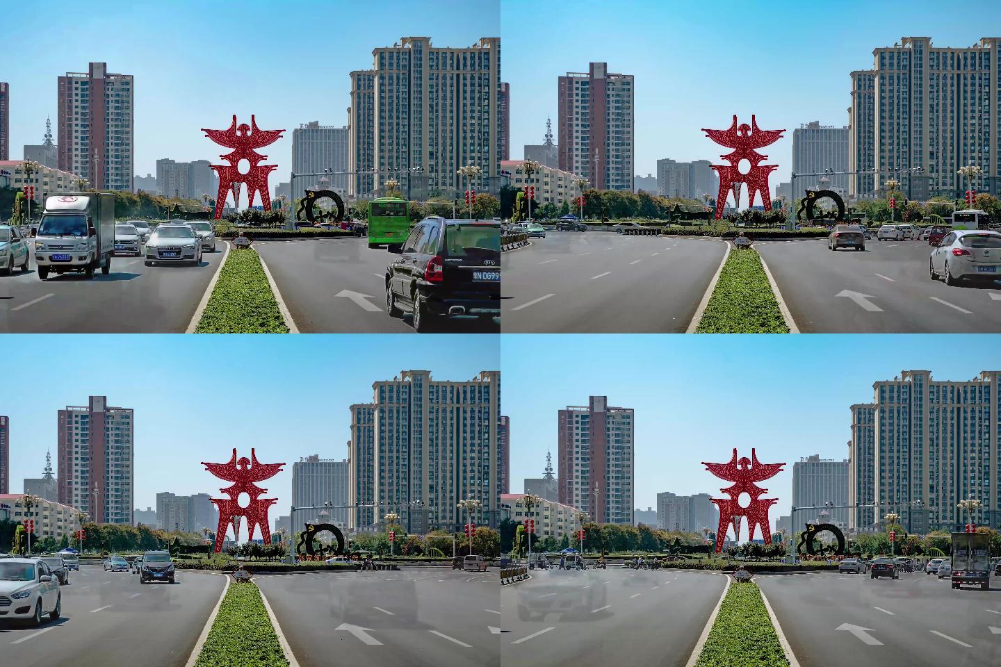 城市商丘商字延时摄影