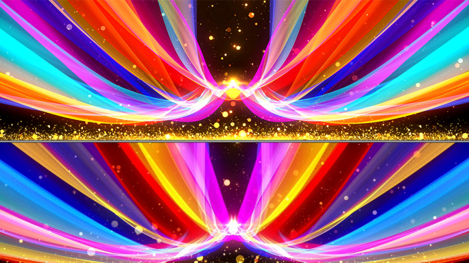【正版】中秋节国庆节彩带晚会开场背景