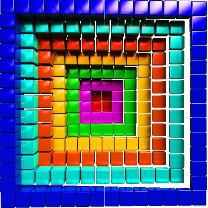彩色空间方块