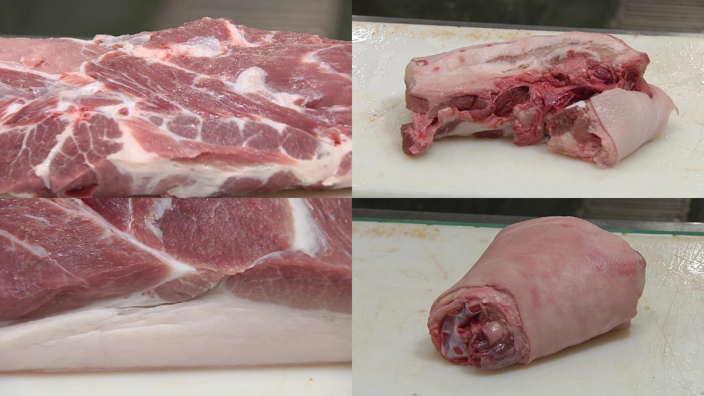 分割猪肉局部肉