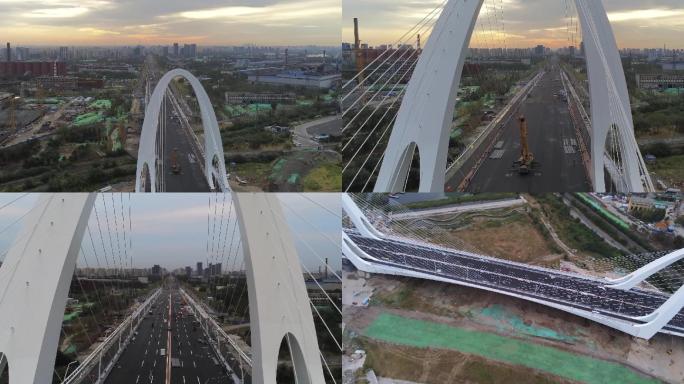 航拍即将开通的新首钢大桥