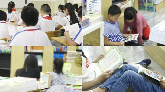 中小学生少儿幼儿教室图书馆书店看书学习