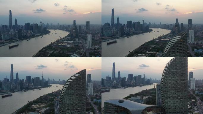 4K原素材-航拍上海杨浦滨江