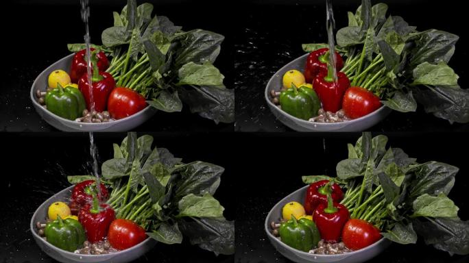 新鲜混合蔬菜菜品展示