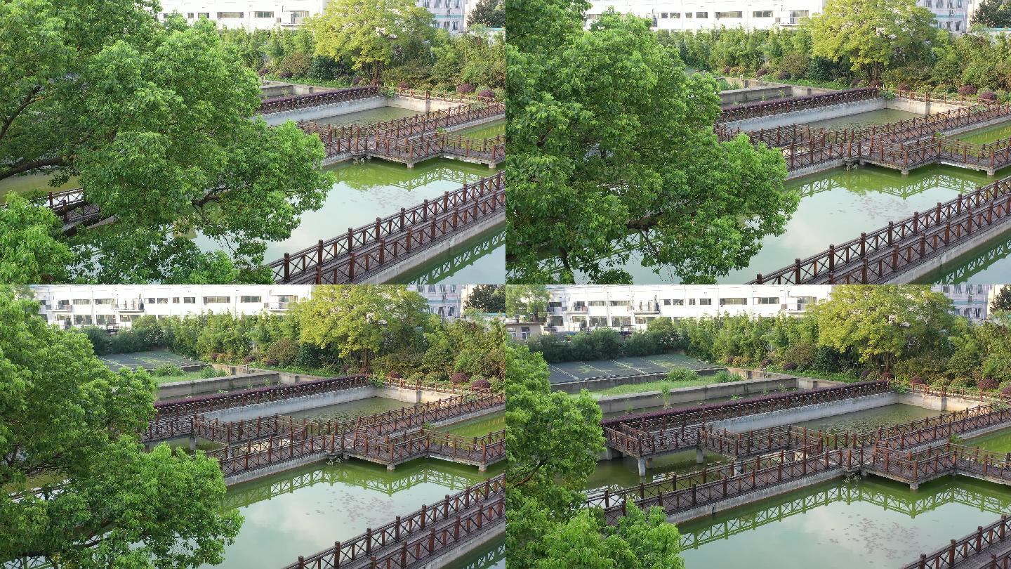 4K原素材-航拍上海东区污水处理厂