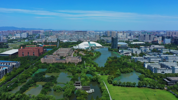 浙江大学杭州浙大紫荆港校区航拍