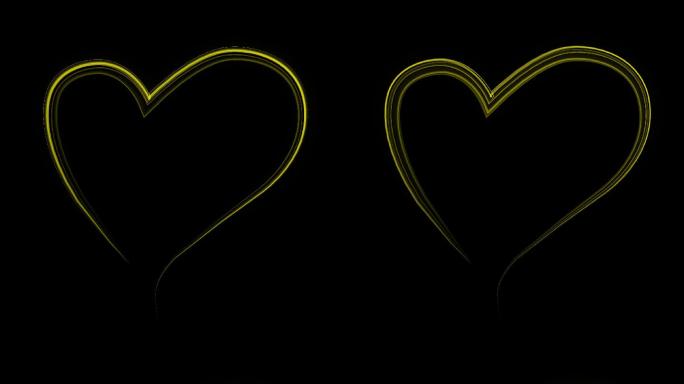 爱心图形线条粒子带通道