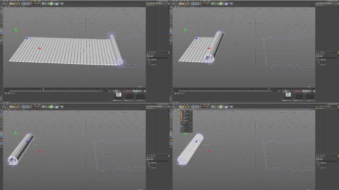简易竹简卷轴动画C4D工程