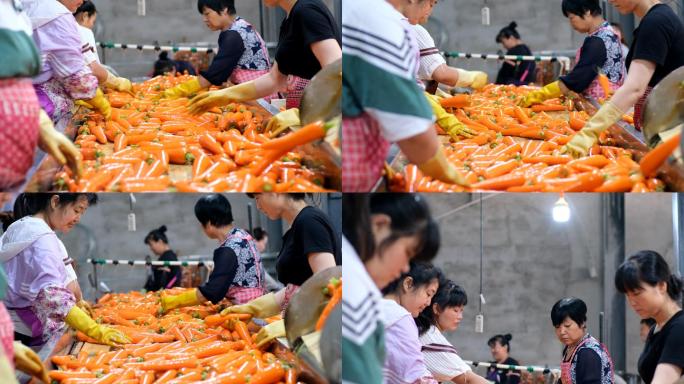 蔬菜胡萝卜清洗4k