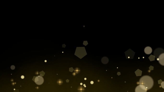 金色粒子星光前景边框视频——02