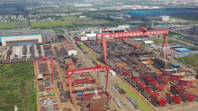 4K原素材-上海自贸区临港新片区工业地标