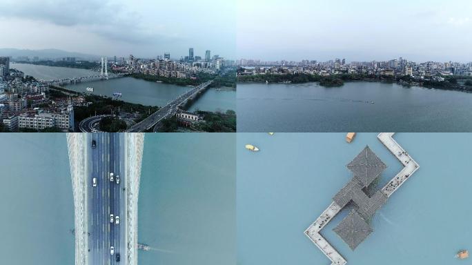 惠州西湖4K航拍素材