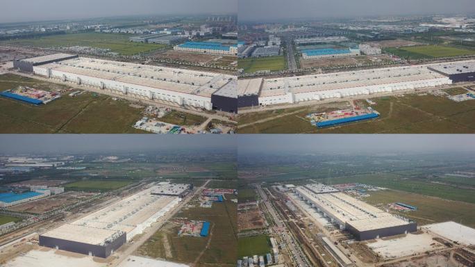 4K原素材-临港新城自贸区特斯拉超级工厂