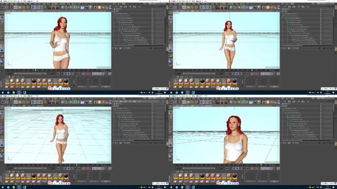 3dsmax-c4d-fbx爱走路的女生