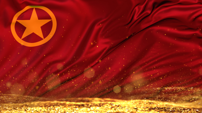 团旗粒子背景（4K）无缝循环