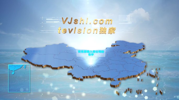 科技感三维地图企业全国位置分布区位图