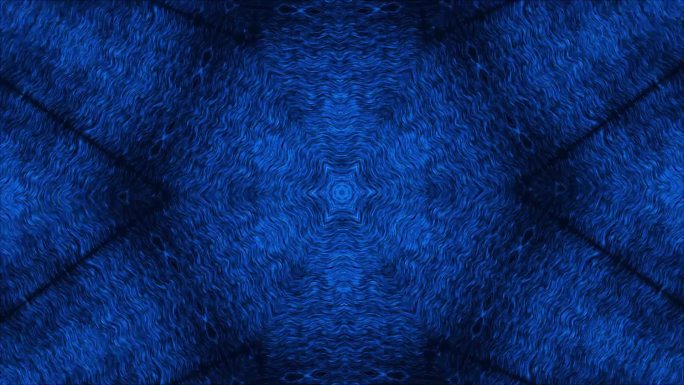 271蓝色六角形万花筒旋转动态背景