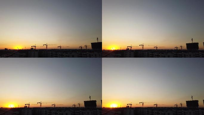 高清拍摄冉冉升起的太阳