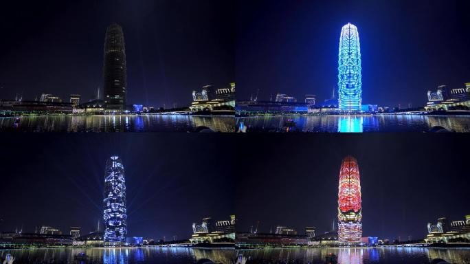 郑东新区CBD灯光秀大于米4k