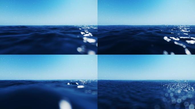 蓝色大海平面视频素材