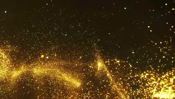 4K金色粒子背景视频素材