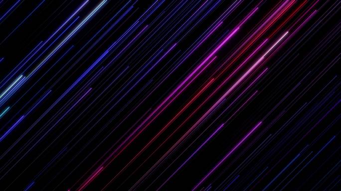 科技感全息蓝紫色线条【原创】4K