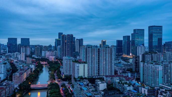 成都东门东风大桥夜景延时