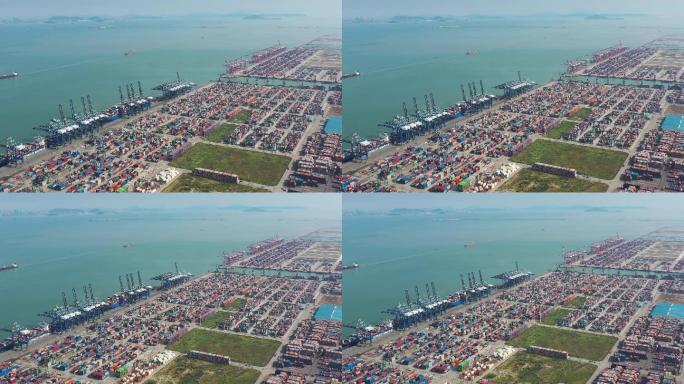 【最新4K航拍】广州南沙港集装箱码头