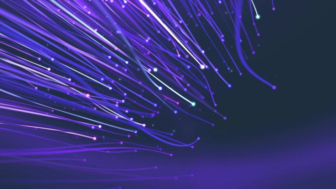 原创动感紫色线条粒子logo演绎