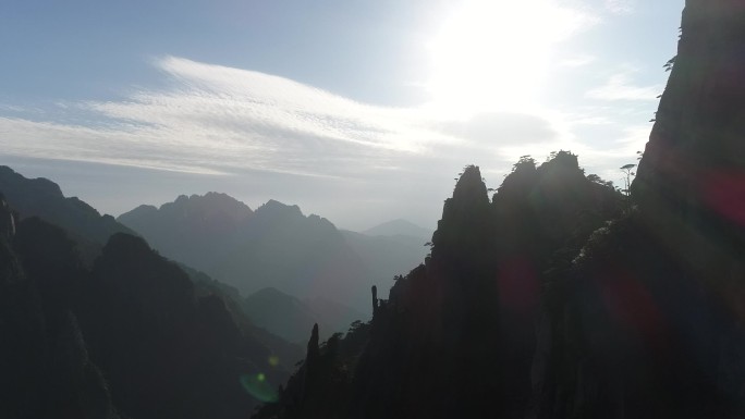 航拍安徽黄山西海大峡谷