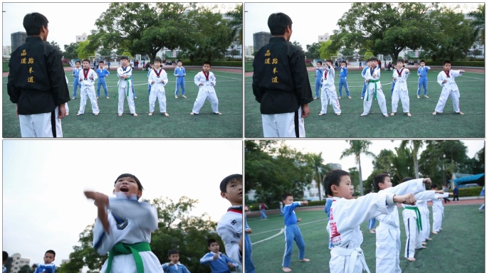 学校小学生跆拳道训练社团