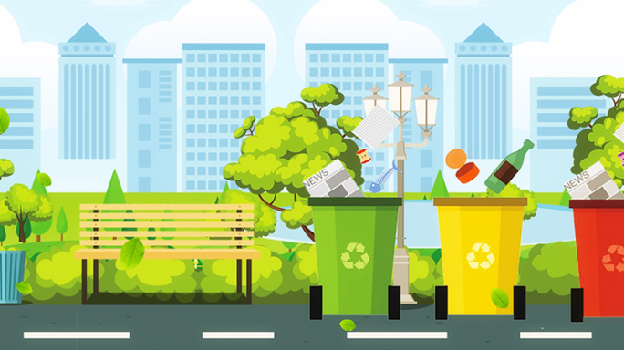 垃圾分类宣传情景剧背景视频