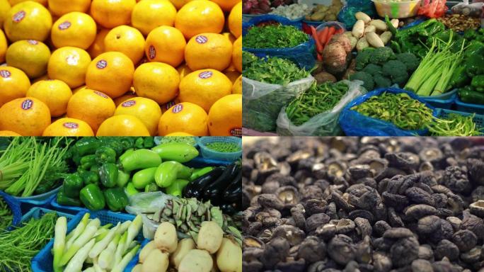 瓜果蔬菜农作物超市高清实拍素材