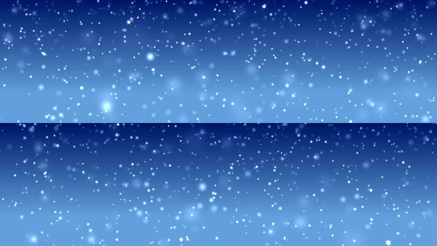 冬季蓝色雪景LED视频——循环