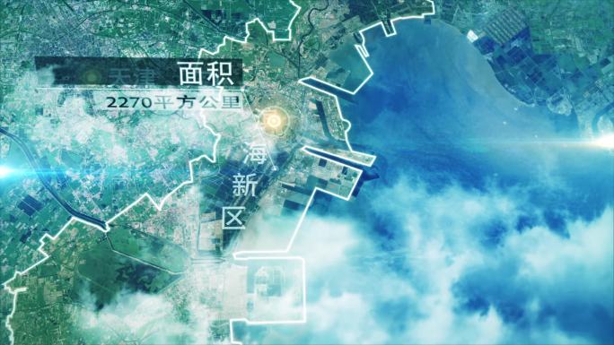 科技感天津滨海新区地图