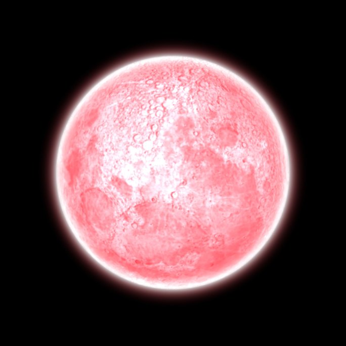 唯美粉色月亮带通道