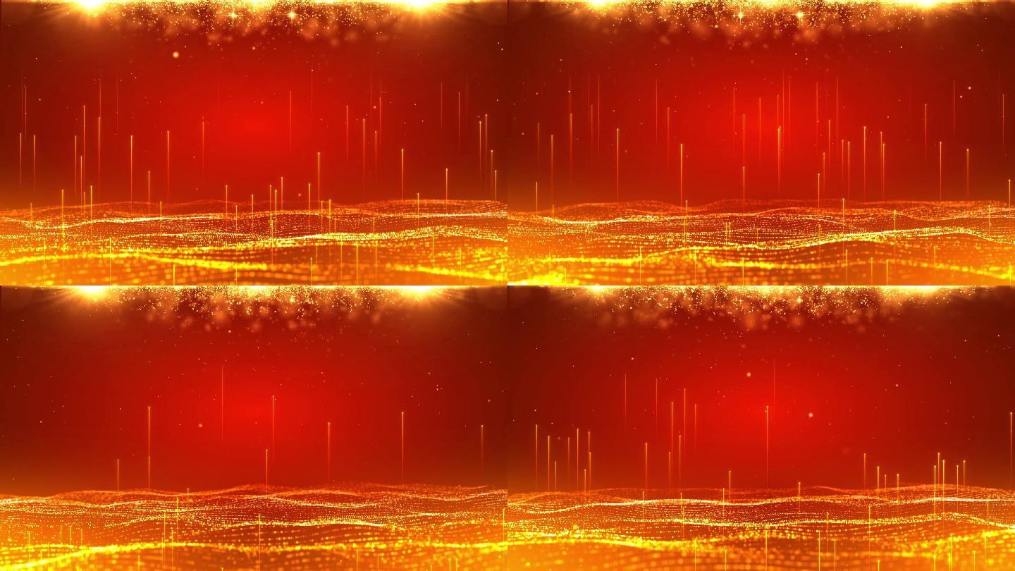 大气红色粒子舞台背景（无缝循环）
