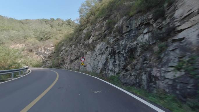 4K-原素材-山区弯道道路