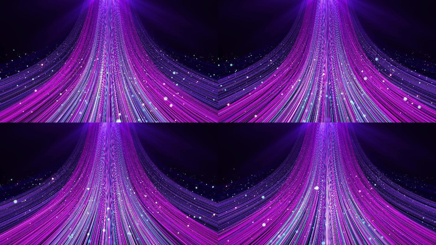 紫色粒子线视频素材