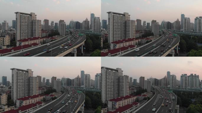 4K原素材-上海延安高架路