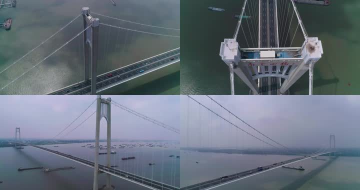 4k-南京长江大桥长江四桥航拍